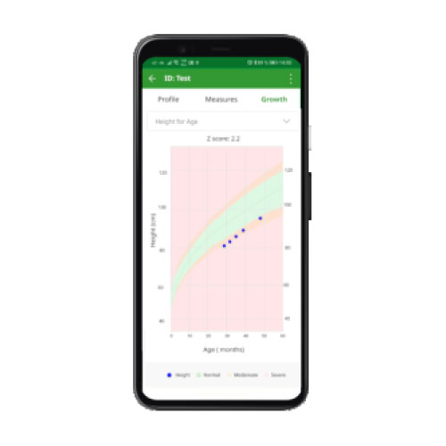 App Records the Height & Weight Data